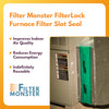 Filter Monster FilterLock Furnace Filter Slot Seal – Magnetic Seal Cover for Any 1” Furnace Filter, Up To 25” Long, Reduce HVAC Air Leaks, Green